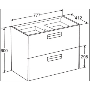 Купить Тумба под раковину Roca The GAP! 80 ZRU9302732 белая матовая в Москве с доставкой Тумба под раковину Roca The GAP! 80 ZRU9302732 белая матовая