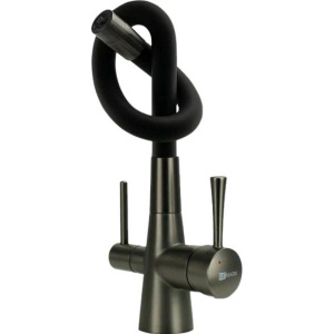 Смеситель для кухни Lemark Comfort LM3075GM никель, черный