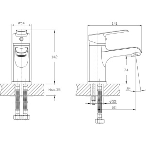 Купить Смеситель для раковины Rush Victoria VI7135-11 в Москве с доставкой Смеситель для раковины Rush Victoria VI7135-11
