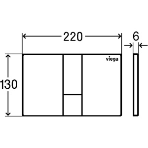 Купить Кнопка смыва Viega Prevista 773267 хром в Москве с доставкой Кнопка смыва Viega Prevista 773267 хром