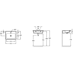 Купить Раковина подвесная Jacob Delafon Vox 65 EXAF112-00 белая в Москве с доставкой Раковина подвесная Jacob Delafon Vox 65 EXAF112-00 белая