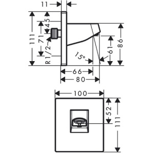 Держатель верхнего душа Hansgrohe Pulsify 24139700 белый