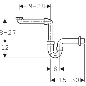 Сифон для раковины Geberit 151.107.11.1, трубчатый
