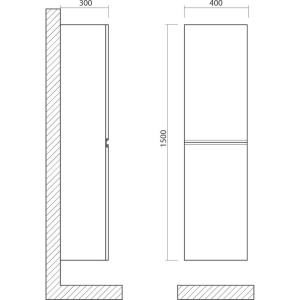 Шкаф-пенал Art&Max Bianchi серый матовый