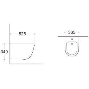 Биде подвесное Aquatek Классик AQ1160-00