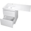 Тумба с раковиной Style Line Даллас 120, Люкс Plus напольная, белая L