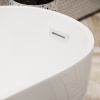 Акриловая ванна Sancos Perla FB06 170x70 см, отдельностоящая, овальная, с каркасом, со сливом-переливом