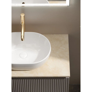 Купить Тумба с раковиной Sancos Snob R 80 см, doha soft, столешница бежевая, раковина CN6019 в Москве с доставкой Тумба с раковиной Sancos Snob R 80 см, doha soft, столешница бежевая, раковина CN6019