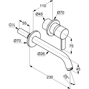 Смеситель для раковины Kludi Zenta 382450575
