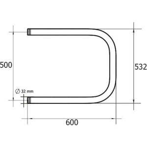Полотенцесушитель водяной Terminus П-образный БШ 500x600