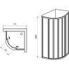Душевой уголок Ravak Supernova SKKP6-90 195 Transparent, профиль белый