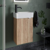 Тумба с раковиной Sancos Mini 35 L подвесная, дуб галифакс натуральный