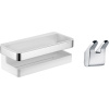 Набор Keuco Collection Moll Полка Collection Moll 12758 хром, белая + Крючок Collection Moll 12713 хром, двойной