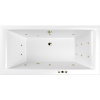Акриловая ванна WHITECROSS Savia Duo SMART 170x80 см, с гидромассажем, с каркасом, со сливом-переливом, фурнитура бронза