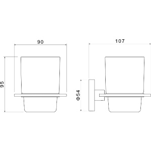Стакан для ванной Aquatek Оберон AQ4204BG шлифованное золото