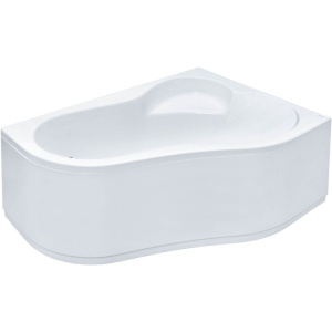 Акриловая ванна Santek Ибица R 150x100 см, угловая, с каркасом, со сливом-переливом, асимметричная