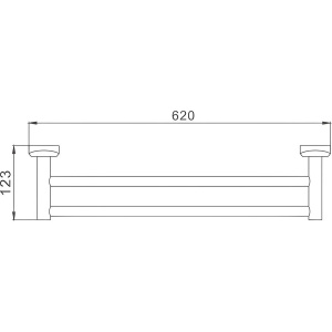 Полотенцедержатель Haiba HB16 09 двойной