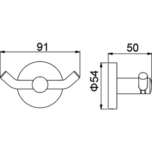 Крючок Timo Saona 13012/03 черный