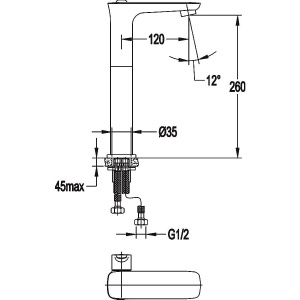 Смеситель для раковины Cezares Tesoro F LC 01 W0