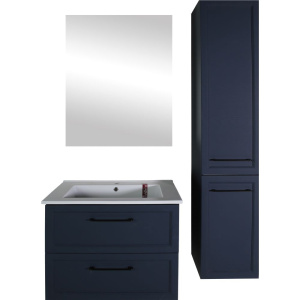 Шкаф-пенал ASB-Mebel Белмонти 35 ясень браш, софт синий