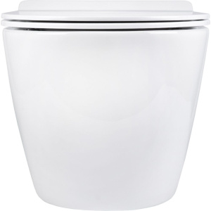 Унитаз подвесной BOND Oval F01-10Long удлиненный, безободковый, с микролифтом, белый