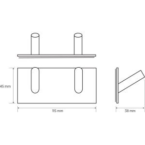 Крючок Bemeta Easy 163106271 двойной, хром