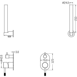 Купить Душевой комплект Boheme Uno 464-B С ВНУТРЕННЕЙ ЧАСТЬЮ, черный в Москве с доставкой Душевой комплект Boheme Uno 464-B С ВНУТРЕННЕЙ ЧАСТЬЮ, черный