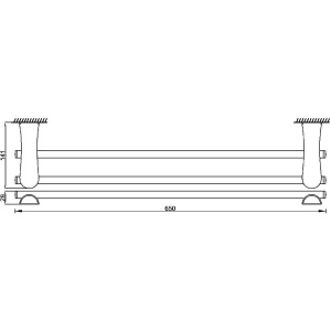 Полотенцедержатель Rush Luson LU16532A двойной