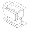 Тумба с раковиной AM.PM Gem 75 белый глянец, с 1 ящиком