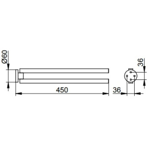 Полотенцедержатель Keuco Edition 90 19018010000 хром