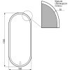 Зеркало BOND Oval M41ZE-50120 50х120, с подсветкой