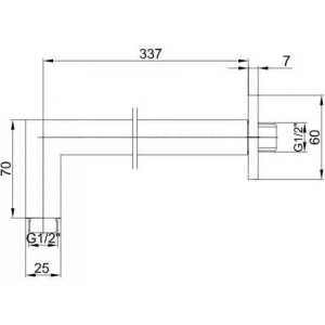 Купить Кронштейн для верхнего душа E.C.A. 102126699EX хром в Москве с доставкой Кронштейн для верхнего душа E.C.A. 102126699EX хром