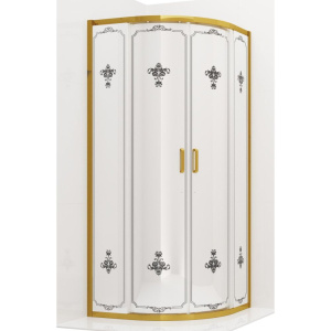 Душевой уголок Ambassador Royal 18015305 100х100 см, профиль золото