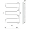 Полотенцесушитель электрический Terminus Ш-образный 500x800