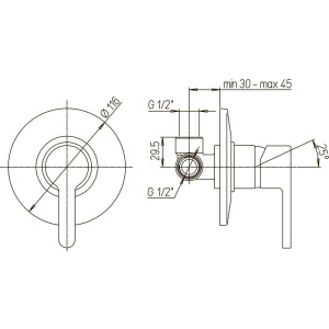 Купить Смеситель для душа Paini Arena 92CR6902SFTLMKM С ВНУТРЕННЕЙ ЧАСТЬЮ в Москве с доставкой Смеситель для душа Paini Arena 92CR6902SFTLMKM С ВНУТРЕННЕЙ ЧАСТЬЮ