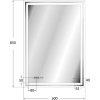 Зеркало Cersanit LED 080 design pro 60x85, с подсветкой
