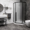Душевой уголок Ceruttispa C3ABD 90x90, профиль черный