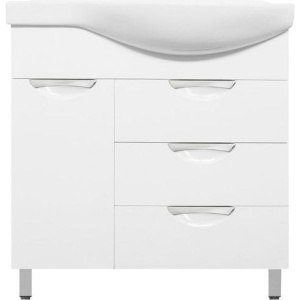 Мебель для ванной Style Line Жасмин 82 L белая, с бельевой корзиной