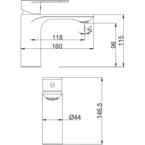 Смеситель для раковины Fashun A1085-35 золото