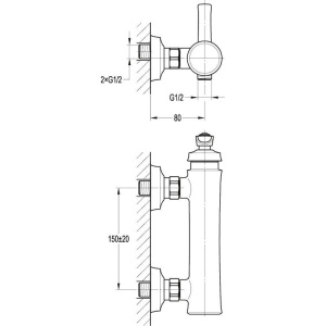 Смеситель для душа Cezares Liberty F D 01