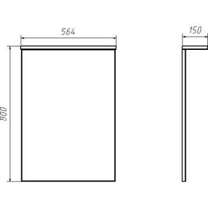 Купить Зеркало ASB-Mebel Коста 60 ясень белый в Москве с доставкой Зеркало ASB-Mebel Коста 60 ясень белый