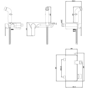 Гигиенический душ Lemark Solo LM7168CW со смесителем