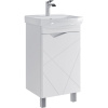 Тумба с раковиной SanStar Линни 45 напольно-подвесная, белая