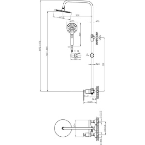 Душевая стойка Cezares Momento CD-01 хром