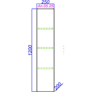 Шкаф-пенал Aqwella 5 stars Анкона белый глянец, универсальный