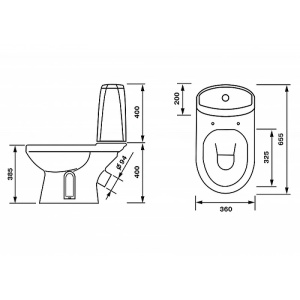Унитаз-компакт напольный с бачком и сиденьем микролифт Оскольская керамика Лея 41301130315