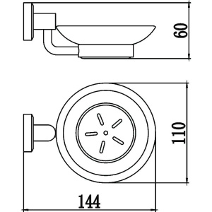 Мыльница Savol 95 S-009559 хром