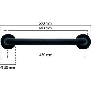 Поручень Ridder А00145110 чёрный, 45 см