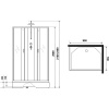 Душевая кабина Niagara Classic NG-33974-14QBKT 90х70 см, без крыши, с тропическим душем