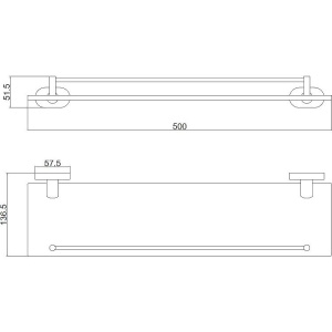 Купить Полка BELZ B901 B90107 черная матовая в Москве с доставкой Полка BELZ B901 B90107 черная матовая